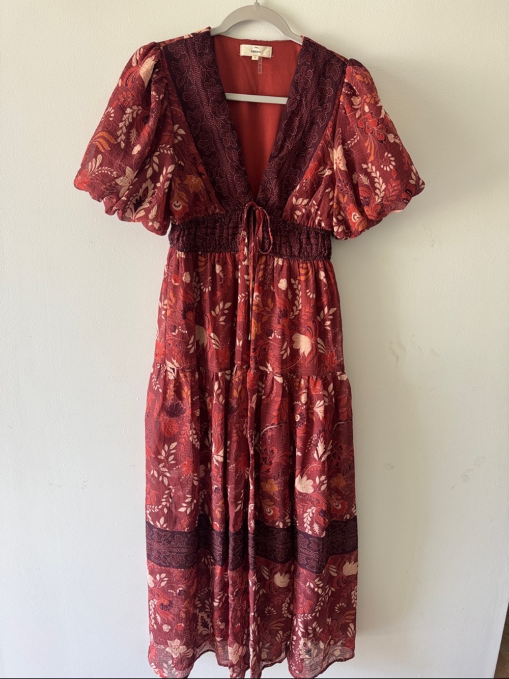 entro Burgundy Maxi Dress
